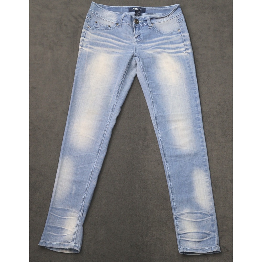 Tyte Womens Light Wash Low Rise Skinny Jeans Whiskered Size 7 J4545ARG